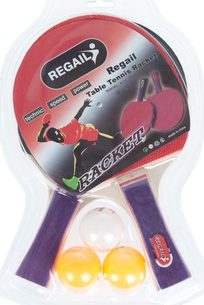 Raketa pingpongu Mega Creative, 2 copë, 3 topa