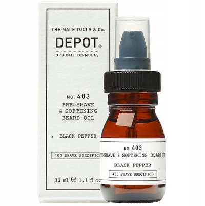 Масло пред бричење за брада Depot No.403, омекнувачко, мирис Black Pepper, 30ml