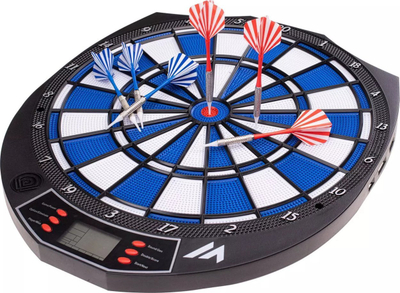 Tabela elektronike dart ELNART Shield, ekran LCD, 159 lojëra, e zezë