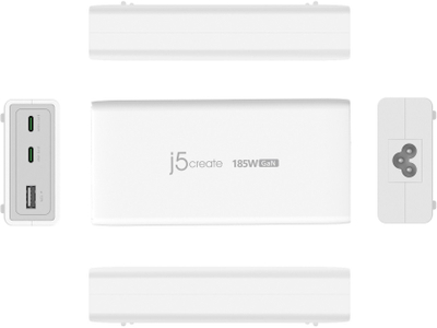 Karikues USB J5create JUP37185W, 185W, GaN PD 3.1, i zi