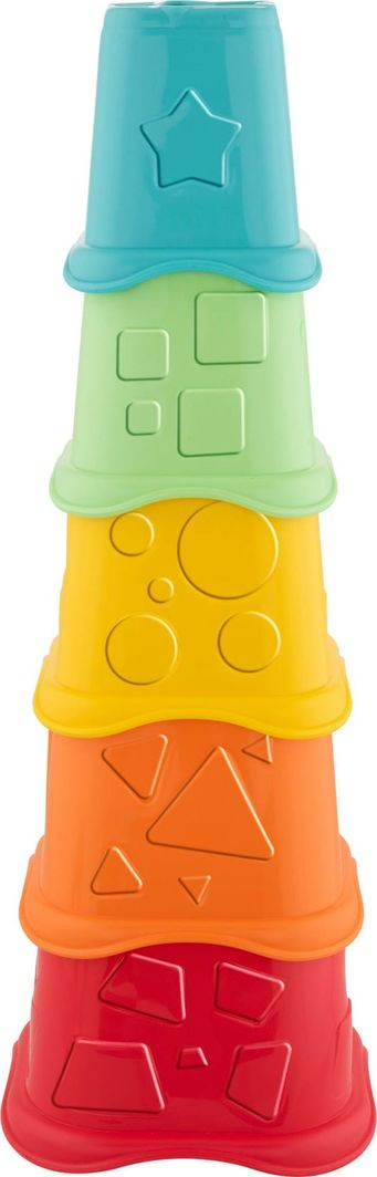 Lodër edukative Chicco ECO+ Tower, 2 në 1 kupa për t’u grumbullu, shumëngjyrëshe