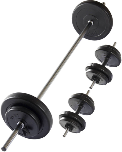 Set peshash VirtuFit Adjustable Barbell and Dumbbell, 30.5 kg, i zi