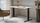 Tavolinë zyre Moon Long, elektrike 150x80 cm, rregullim 72-120 cm, bardhë e zezë