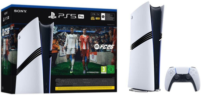 Konzolë lojrash Sony PlayStation 5 Pro Digital, 2TB, me lojë FC 26, e bardhë