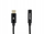 Adapter USB C në 3.5mm MiniJack Accura, 11cm, i zi