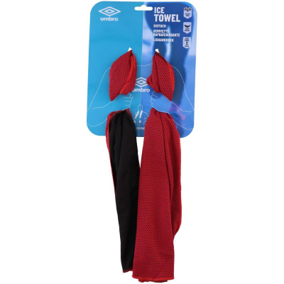 Peshqir ftohës sportiv Umbro Ice Towel, 90x30cm, të ftoh për gati 2 orë, i kuq