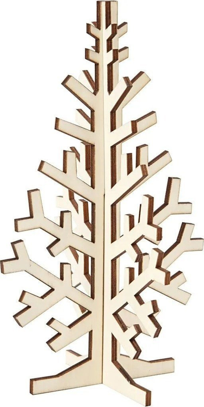 Dekor bredh druri Made of Wood, 20cm, 3D, natyral