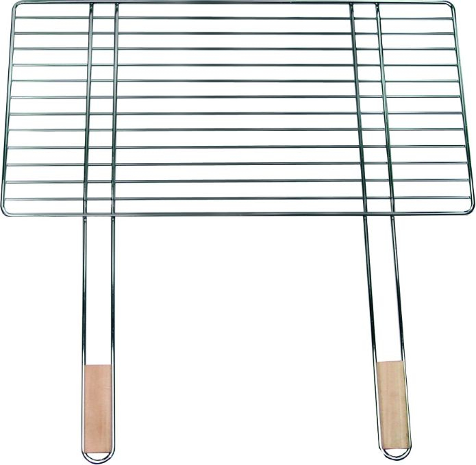 Rrjetë grili Master Grill Party MG254, 68 x 40cm, çelik i kromuar, dorezë druri