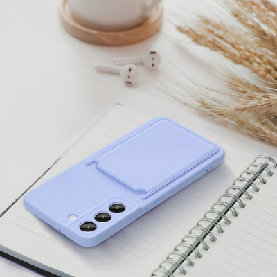 Mbulesë telefoni OEM Card Case për Samsung A54 5G, silikon, me xhep për kartë, vjollcë
