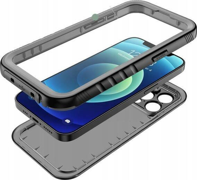 Futrollë Tech-Protect ShellBox IP68 për Galaxy S24, që s’e ha uji, me xham të futur, e zezë