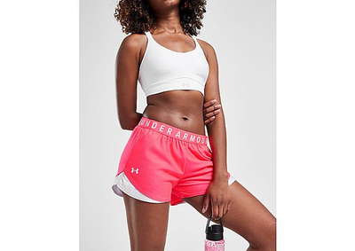 Shorce për gra Under Armour Play Up Shorts 3.0, poliester, rozë me të bardhë