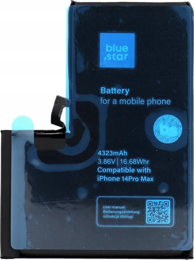 Bateri telefoni Blue Star për iPhone 14 Pro Max, 4323 mAh, seri HQ