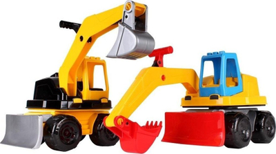 Lodër eskavator buldozer Technok, traktor ndërtimi, ngjyra përzier