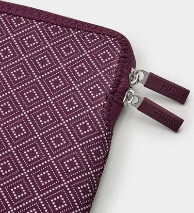 Mbajtëse laptopi Trunk Case Rhombe, 13", neopren, e kuqe verë