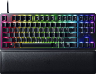 Tastierë gaming Razer Huntsman V2 Tenkeyless, optike, Linear Red, US layout, e zezë