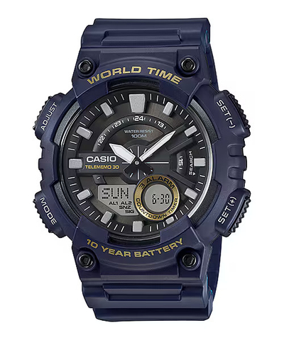 Orë dore Casio AEQ-110W-2AV, e kaltër