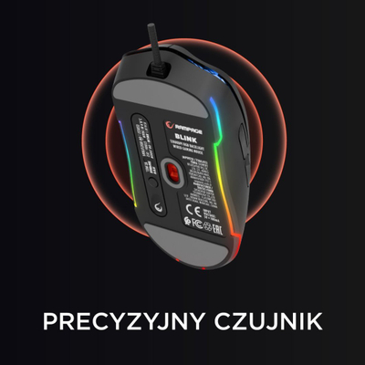 Set 2 copë maus gaming Rampage Blink, USB, 12800 DPI, RGB, i zi