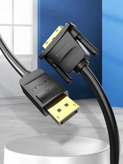 Kabllo Vention DisplayPort në DVI 24+1, 2m, Full HD, e zezë