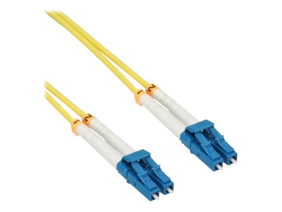 Kabllo fibër optike InLine Patch Cable 88656M, LC në LC, single mode OS2 9/125, 10m, e verdhë