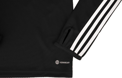 Bluzë sportive për goca Adidas Tiro 23 League W HS3484, Aeroready, me zinxhir të shkurtër, e zezë