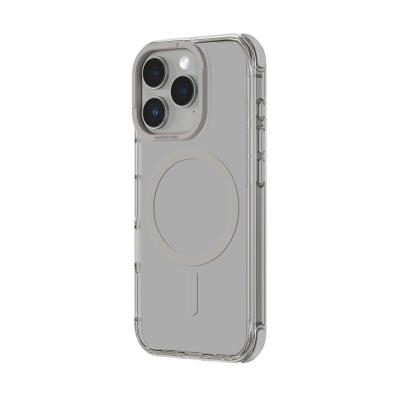 Футрола за телефон Amazingthing Omni Mag, за iPhone 16 Pro Max, MagSafe, сива проѕирна