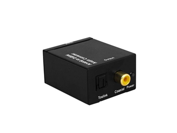 Аудио конвертор од аналогно во дигитално Spacetronik HDC08, влез RCA, излез Toslink коаксијален, црн