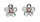 Vathë Hot Diamonds DE618 Forget Me Not, argjend sterling, diamant, argjend me rozë-gold