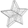 Dekor drita LED, yll Lighted Star, 60 LED, 50 cm, i zi