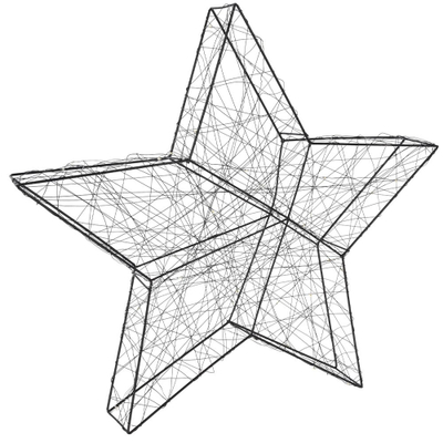Dekor drita LED, yll Lighted Star, 60 LED, 50 cm, i zi