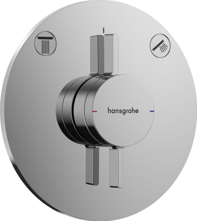 Вградена батерија за туш Hansgrohe DuoTurn S, 2 функции, хром