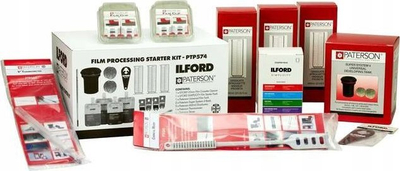 Set për zhvillim filmash Ilford Paterson, për film bardh e zi, komplet për fillim