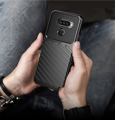 Mbrojtëse telefoni Thunder për iPhone 13 Pro Max, TPU, antishok, e zezë