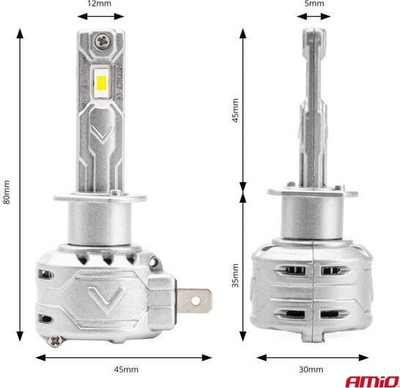 Llambë LED veture AMiO X2 Series H1, Canbus, dritë e bardhë