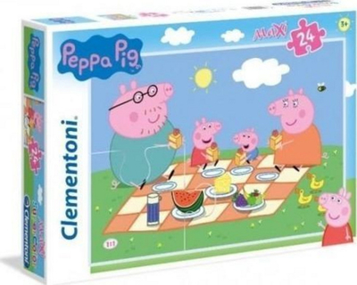 Puzzle Clementoni Peppa Pig Maxi, 24 pjesë, 62 x 42 cm, shumëngjyrësh