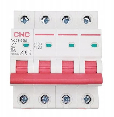 Ndërprës automatik CNC Hismart NV821631, 4P, 40A, klasa C