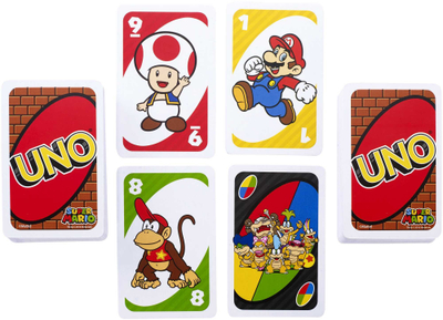 Loja me letra Mattel UNO, me tema të ndryshme, shumëngjyrëshe
