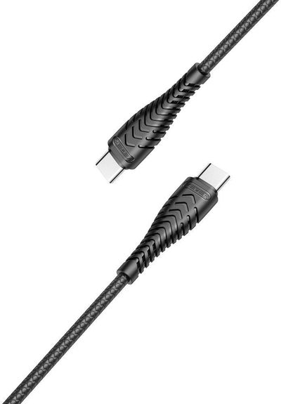 Kabllo USB C Veger V106, Type C në Type C, PD 60W 3A, 1.2m, e zezë