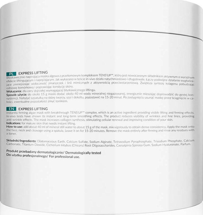 Алгинатна маска за лице Apis Express Lifting TENS UP, 200g