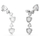 Vathë për femra Swarovski Mesmera Crystals, të argjendtë