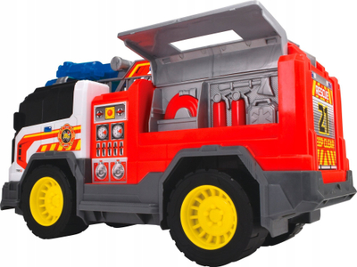 Set lodrash zjarrfikse Dickie Toys Fire Rescue Unit, makinë shpëtimi, e kuqe