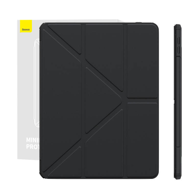 Kapsollë tablet Baseus Minimalist, për iPad 10.2", me mbajtëse stylus, e zezë
