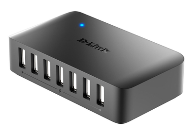 USB хаб D-Link DUB-H7, 7 USB 2.0 порти, црн