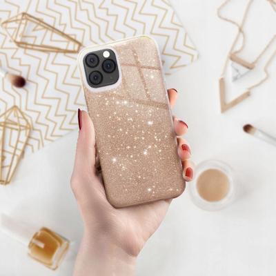 Këllëf telefoni Forcell Shining për Xiaomi Redmi 13C, TPU, me shkëlqim, ngjyrë gold