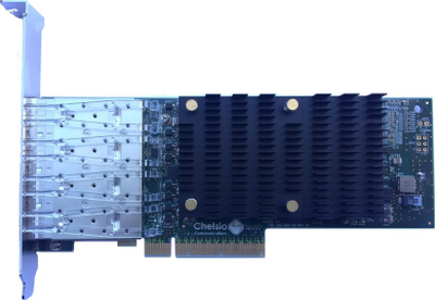 Kartelë rrjeti Chelsio T540-LP-CR, PCIe 3.0 x8, 4x 10GbE SFP+, e zezë