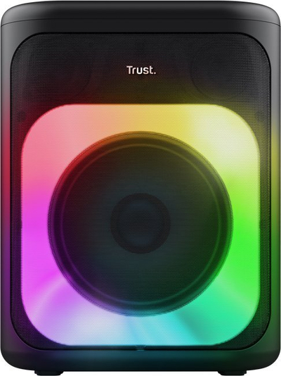 Kutizë zanore Trust Azura, party speaker Bluetooth, 100W, me drita RGB LED, e zezë