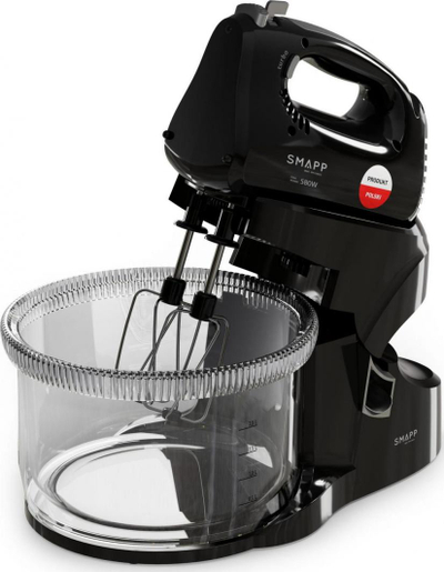 Mikser me qëndrim Smapp 451.8, 580W, tas rrotullues 3.3L, i zi