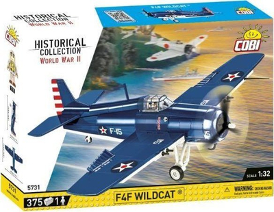 Set konstruktiv Cobi Historical Collection F4F Wildcat Northrop Grumman 5731, avion luftarak, shumëngjyrësh
