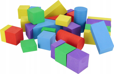 Lojë ndërtime Mega Creative Rainbow Blocks, 29 copë, shkumë EVA, shumëngjyrëshe