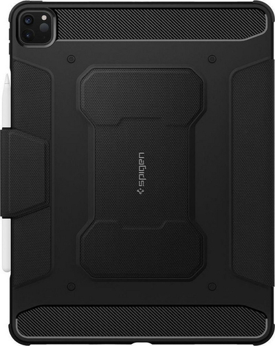 Këllëf tablet Spigen Rugged Armor Pro, për iPad Pro 12.9 2021, folio, i zi