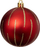 Сет украсни топчиња Atmosphera Colorama De Noël, 8 парчиња, рециклирана пластика, црвена и златна боја